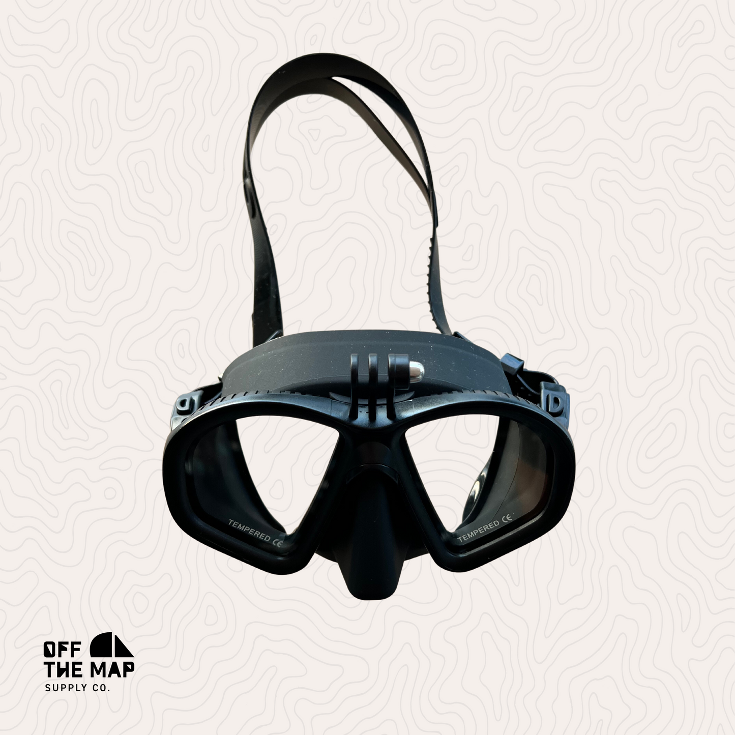 Freediving/spearfishing mask with gopro attachment